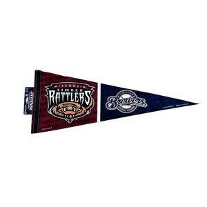 WinCraft Wisconsin Timber Rattlers Milwaukee Brewers Split Pennant Banner